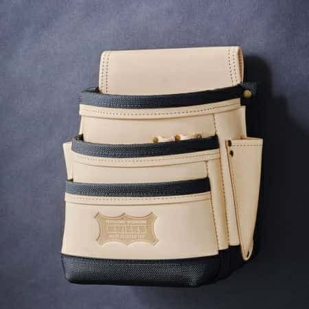 KNB-301DD 総ヌメ革使用3段腰袋 KNICKS(ニックス) | 道具屋オンライン