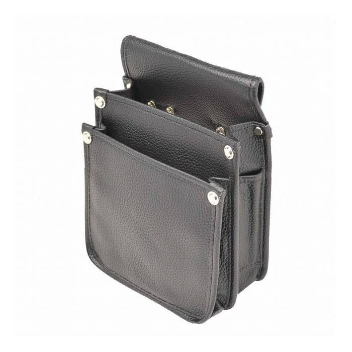 マルキン印 内側ポケット/レザー腰袋 A 黒 コヅチ | 道具屋オンライン