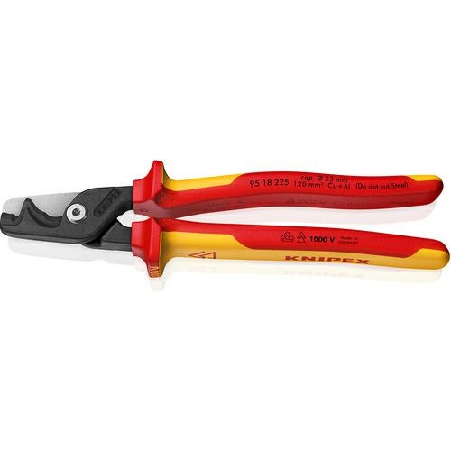 9518-225 ステップカットXL 225mm絶縁ケーブルカッター KNIPEX