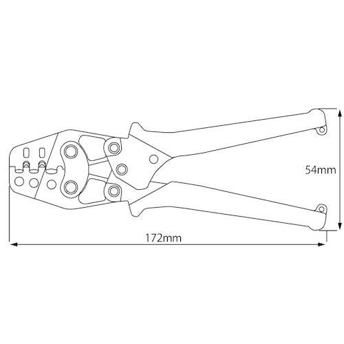 AK1MA2 ミニ圧着工具 裸圧着端子・裸圧着スリーブ（P・B）用