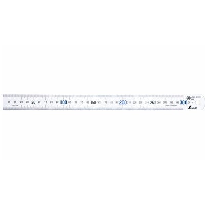 直尺 タフホワイト 青数字入 シンワ