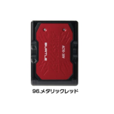 AC10 バッテリー メタリックレッド バートルの画像